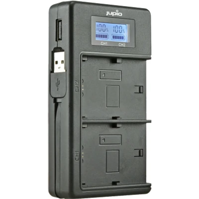 Image de Jupio USB Duo Charger LCD pour Sony NP FM50, F550/F750/F970