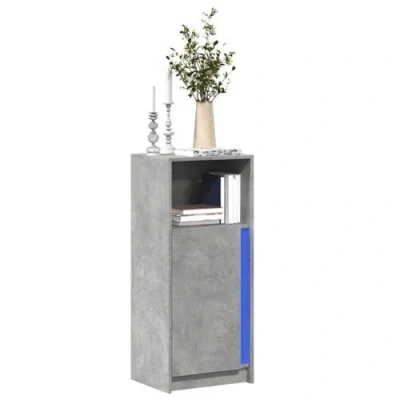 Image de vidaXL Buffet avec LED gris béton 42,5x34x100 cm bois d&#039;ingénierie852155