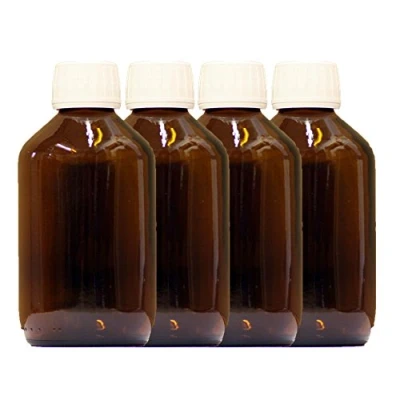 Afbeelding van 4 x 500 ml bruine glazen flessen met PP28st dop