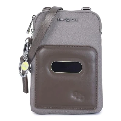 Afbeelding van Hedgren Schoudertas mobiele telefoon Hfika Fika Cortado RFID Phone Bag Vintage Taupe