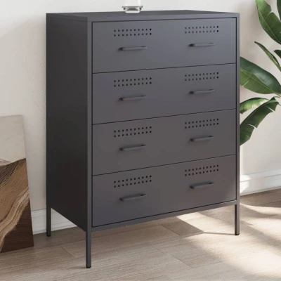 Afbeelding van Dressoir 68x39x89 cm staal antracietkleurig