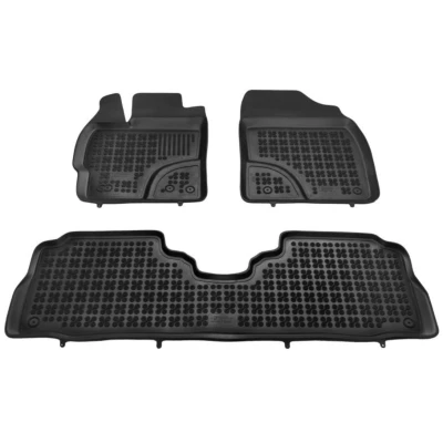 Afbeelding van REZAW PLAST 201428 Vloermatset Rubber voor en achter Zwart
