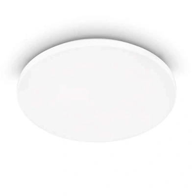 Afbeelding van EGLO plafondlamp met bewegingsmelder binnen FRANIA M Ø 33 cm , led daglichtsensor van staal en kunststof in wit, wandlamp warm wit