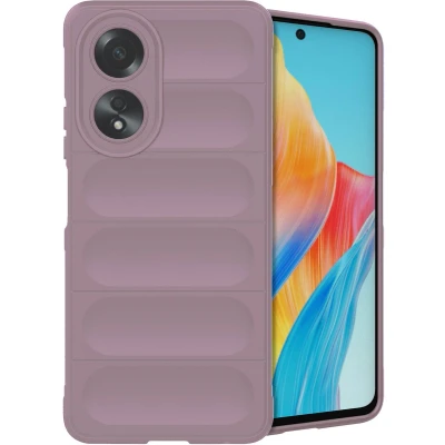 Afbeelding van iMoshion Hoesje Geschikt voor Oppo A58 Siliconen EasyGrip Backcover Paars