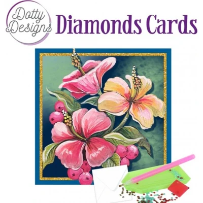 Afbeelding van Dotty Designs Diamond Cards Beautiful Flowers
