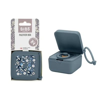 Afbeelding van Bibs Speenhouder Pacifier Box Liberty Garden Petrol 1 stuk