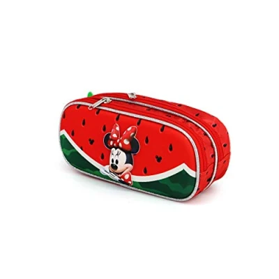 Afbeelding van Karactermania Disney Minnie Mouse Watermeloen 3D Dubbele Roletui Potloden etui Pennenetui Rood