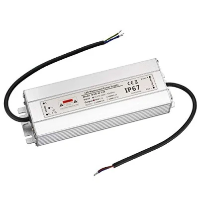 Afbeelding van Ledtransformator, 12 V, 80 W, 6,7 A, IP67, geschikt voor led strips en lampen, upgrade transformator, voeding, driver 230 V naar DC12 waterdicht