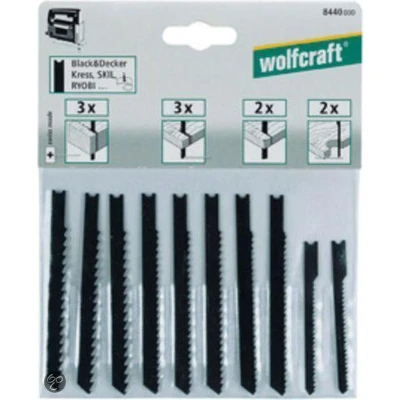 Afbeelding van Wolfcraft 8440000 10 Decoupeerzaagbladen assortiment stuk(s)