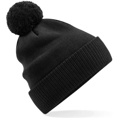 Afbeelding van Beechfield Muts Snowstar van biokatoen B450N Black