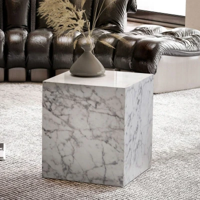Afbeelding van Sky Style Monobloc HG Wit Salontafel Marmerlook