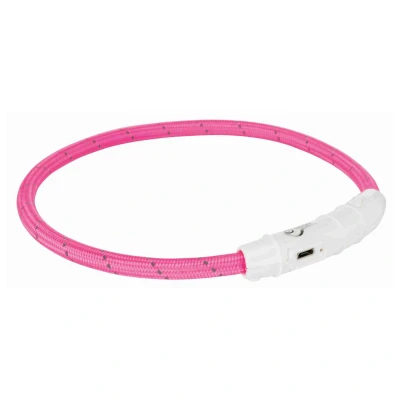 Afbeelding van Trixie Halsband Hond Flash Lichthalsband Usb Tpu / Nylon Roze 35X0,7 CM (402431)