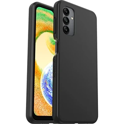 Afbeelding van OtterBox Sleek Serie beschermhoes voor Samsung Galaxy A04s, schokbestendig, valbescherming, ultradun, dunne bescherming, getest volgens militaire normen, antimicrobieel, zwart, levering zonder