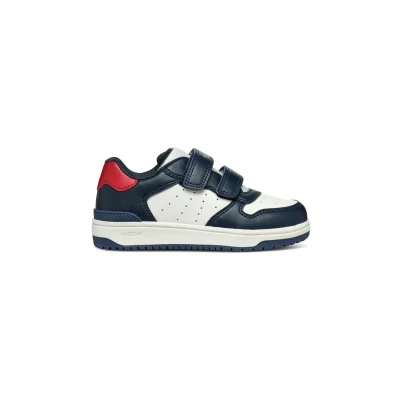 Afbeelding van Geox J Washiba Sneakers laag voor kinderen, Maat: 32, Navy white Kunststof/ textiel