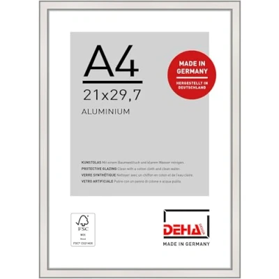 Afbeelding van DEHA Design Fotolijst Boston, 21x29,7 cm (A4), Zilver