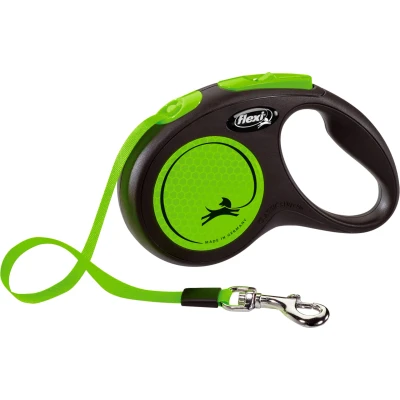 Afbeelding van Flexi Rollijn New Neon Tape Zwart / Groen S 5 MTR TOT 15 KG (398597)