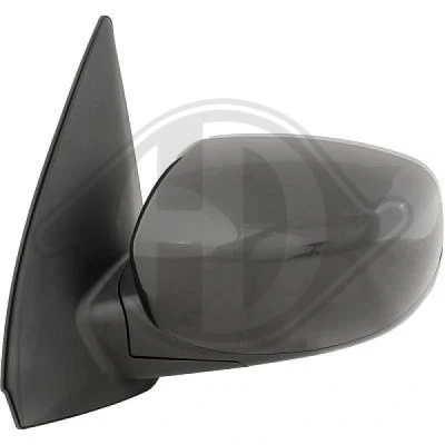 Afbeelding van Buitenspiegel Diederichs 6852027 Links Zwart Glad Bol vormig, Instellen: kabel, Complete spiegel HYUNDAI: i10 I