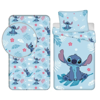 Afbeelding van Lilo &amp; Stitch Dekbedovertrek + Hoeslaken Blauw 8721122783726