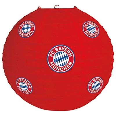 Afbeelding van Amscan Lampion Fc Bayern München Jongens 20 Cm Karton Rood