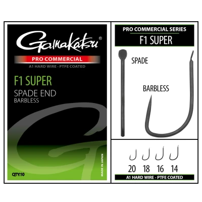 Image de Gamakatsu Coarse Pro C F1 Super A1 Palette Sans Ardillon (10 pcs) Maat : 18