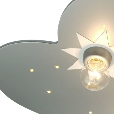 Afbeelding van Plafondlamp wolk, titaan, 5 lamps, 20 LED punt