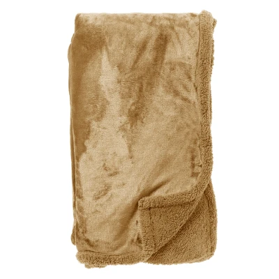 Afbeelding van Dutch Decor STANLEY Plaid 150x200 cm fleece deken met teddy en Semolina beige