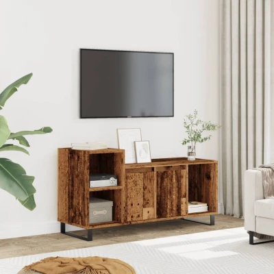 Afbeelding van vidaXL Tv meubel 100x35x55 cm bewerkt hout oud houtkleurig