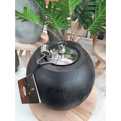 Afbeelding van Olielamp terrazzo L Sfeer tuin 14,2 x B H 15,6 cm Zwart Large