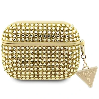 Afbeelding van Guess Rhinestones Triangle Logo Airpods Case Apple Pro 2 (2e Gen) Goud