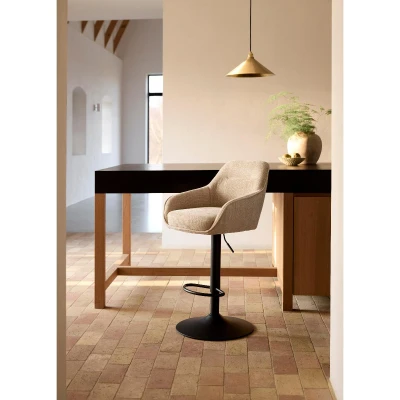 Afbeelding van Ellis verstelbare barstoel stof beige