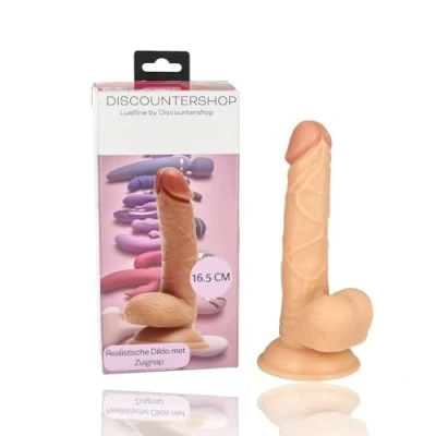 Afbeelding van Dildo met Zuignap Realistische Geaderde Siliconen 16,5 cm Voor Vaginale en Anale Stimulatie Vrouwen Mannen