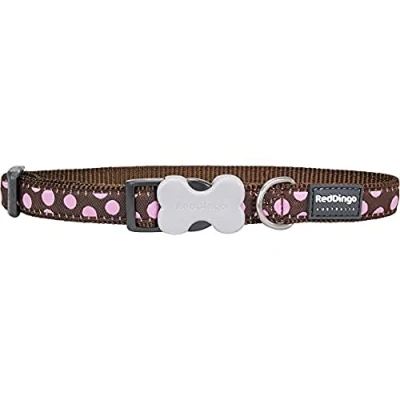 Afbeelding van Dog collar Red Dingo Style Pink Spots (2,5 x 41 63 cm)