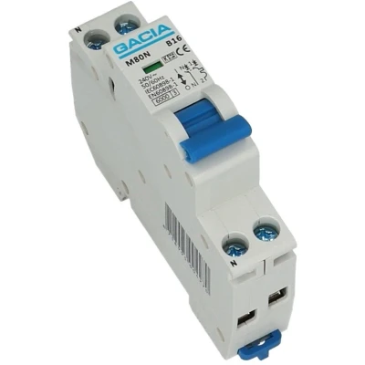 Afbeelding van Gacia installatieautomaat 1 polig nul 20A C karakteristiek M80N C20