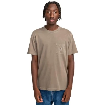 Afbeelding van Element Pocket Tshirt basic, Heren, Maat: Medium, Beige