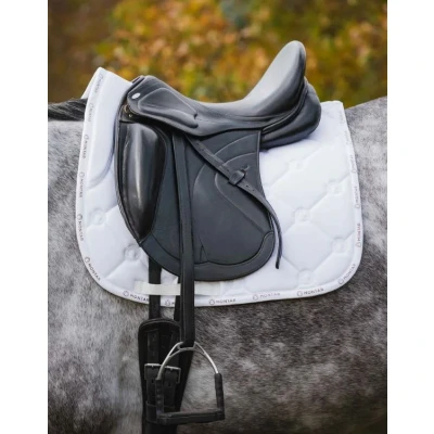 Image de Montar Tapis de Selle Free Logotape Dressage Blanc Full