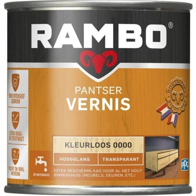 Afbeelding van Rambo Pantserbeits Deur &amp; Kozijn Transparant Zijdeglans Kleurloos 0000