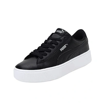 Afbeelding van Puma Vikky Stacked Sneakers laag, Dames, Maat: 42.5, Black Leer