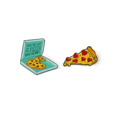 Afbeelding van Legami Set of 2 Pins Love Pizza