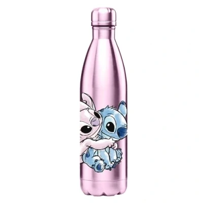 Afbeelding van Homadict Disney Stitch &amp; Angel thermosfles, herbruikbaar, roestvrij staal, houdt 12 uur warm en koud, voor sport, reizen, dagelijks gebruik, 500 ml, BPA vrij, officiële licentie