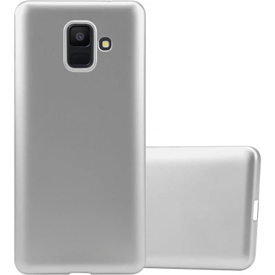 Afbeelding van Cadorabo Hoesje geschikt voor Samsung Galaxy A6 2018 in METALLIC ZILVER Beschermhoes gemaakt van flexibel TPU silicone Case Cover