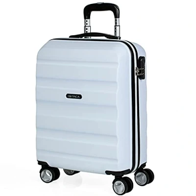 Afbeelding van ITACA Vliegtuigcabinekoffer Handbagage kleine harde koffer met 4 wielen ultralichte cijferslot robuuste T71650, Wit,
