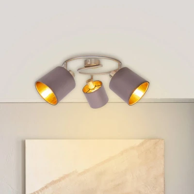 Afbeelding van Plafondlamp Maron, 2 lamps, textiel, natuur