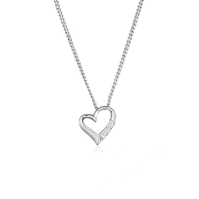Afbeelding van DIAMORE Halsketting 925 Sterling zilver Hartje met diamant