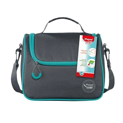 Afbeelding van Maped Picnik Origins Lunchtas met afneembare schouderriem, geïsoleerde lunchtas, gemakkelijk te reinigen, grijs