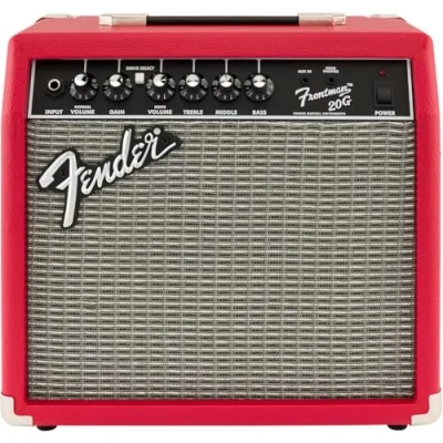 Image de Fender Frontman 20G Combo Verstärker für Gitarre, Ideal das Gitarrenstudium mit elektrischer Red