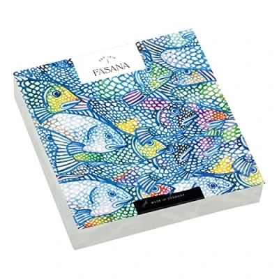 Afbeelding van Vissen Servetten in felle kleuren, vijver, meer, zee, vissen, tafeldecoratie, decoupage, servettechniek, 33 x cm, 20 stuks