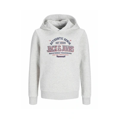 Afbeelding van Jack &amp; Jones Junior Jjelogo NOOS Hoodie voor kinderen, Maat: 140, White melange