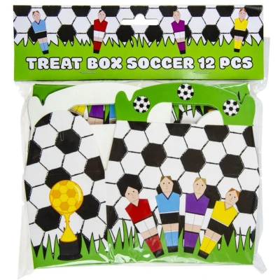 Afbeelding van Voetbal Traktatie Doosje 12x12x6cm 12 stuks