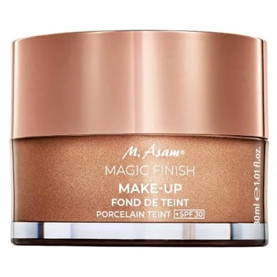 Image de M. Asam MAGIC FINISH Porcelain Teint Spf 30 Fond de Mousse (30ml), une Base Maquillage 4 En 1 : Primer, Make Up, Poudre &amp; Anti Cernes, Naturel Léger pour Tout Type Peau, Végétalien