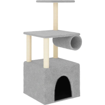 Afbeelding van Kattenmeubel met sisal krabpalen 109,5 cm lichtgrijs